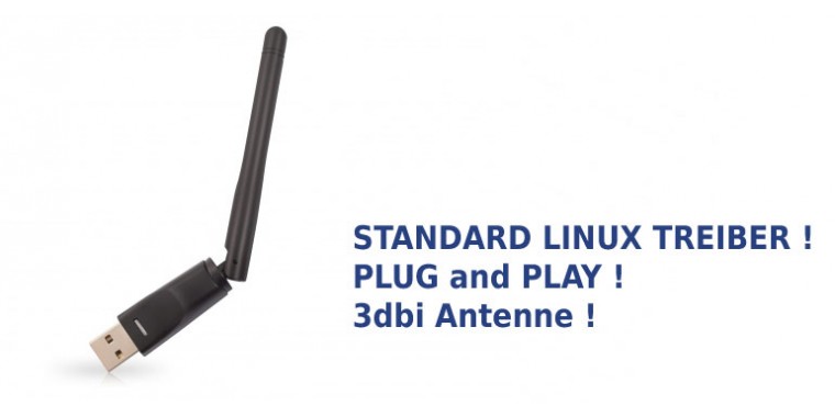 Linux Wireless USB Adapter mit 3dbi Antenne (WLAN/WiFi)
