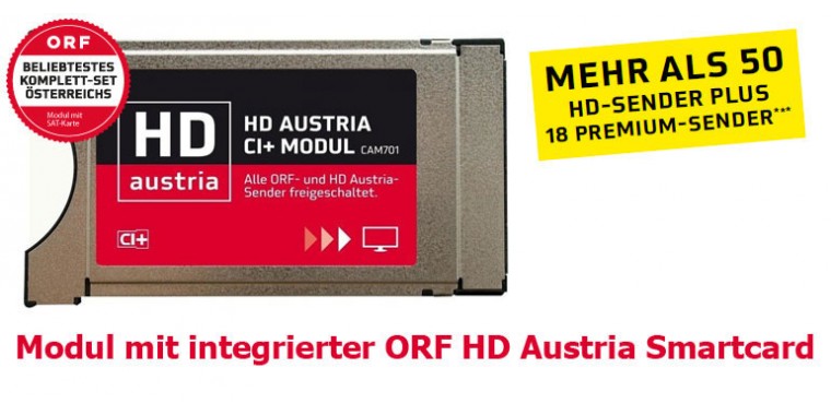ORF HD Austria Cardless CI+ Modul Aktion: ORF Freischaltgebühr inklusive bei Umstieg von Smartcard auf CAM