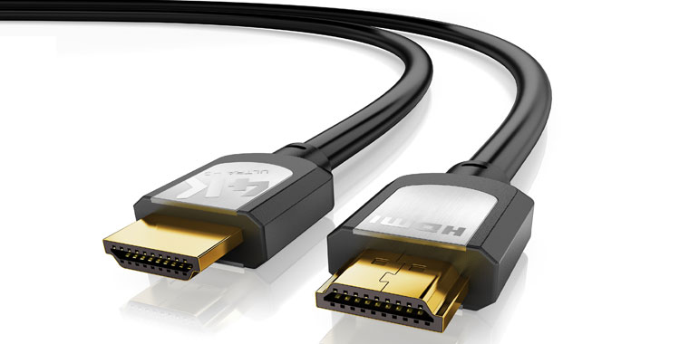 HDMI/HDMI Kabel 10m FullHD HishSpeed Gold Ethernet weiß