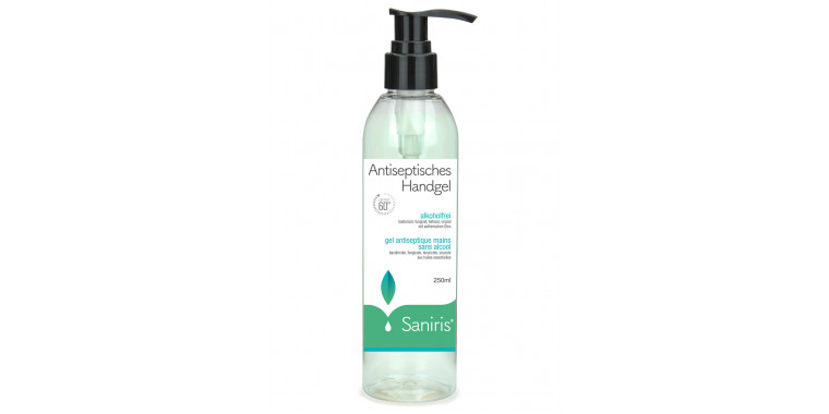 Saniris antiseptic hand gel skin-friendly disinfectant 250ml (alcohol-free)